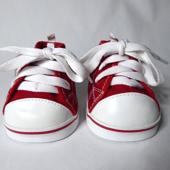 BUILD -A-BEAR WORKSHOP BAB RED CONVERSE STYLE HIGH TOP CANVAS DOLL SHOES (NEW) - Picture 3 of 8